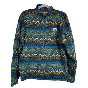 The North Face Jacket Mens Pullover 1/2 Zip Southwestern Western Print Fleece M